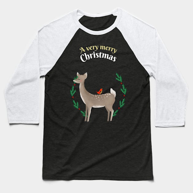 A Very Merry Christmas Baseball T-Shirt by Eclectic Assortment